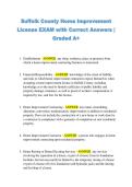 Suffolk County Home Improvement  License EXAM with Correct Answers &vert;  Graded A&plus; 