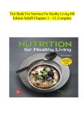 Test Bank For Nutrition For Healthy Living 6th Edition Schiff Chapters 1 - 13&comma; Complete