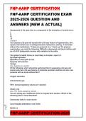 FNP-AANP CERTIFICATION EXAM 2025-2026 QUESTION AND ANSWERS &lbrack;NEW & ACTUAL&rsqb; 
