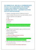 PLUMBER EXAM - RED SEAL COMPREHENSIVE  EXAM ACTUAL QUESTIONS AND ANSWERS -  LATEST AND COMPLETE UPDATE WITH  VERIFIED SOLUTIONS &ndash; ASSURED PASS WITH  INSTANT DOWNLOAD PDF&period; 
