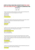 ACNPC-AG FINAL EXAM 2026 ACCURATE EXAM &lpar;REAL EXAM WITH SOLUTIONS&rpar; TOP RATED COMPLETE GUARANTEED PASS