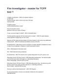 Fire Investigator - master for TCFP test NEWEST 2026&sol;2027 ACTUAL EXAM COMPLETE QUESTIONS AND CORRECT DETAILED ANSWERS &lpar;VERIFIED ANSWERS&rpar; &vert;ALREADY GRADED A&plus;&vert;&vert;BRAND NEW&excl;&excl;