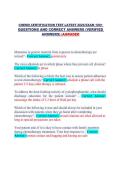 CHEMO CERTIFICATION TEST LATEST 2026 EXAM 100&plus; QUESTIONS AND CORRECT ANSWERS &lpar;VERIFIED ANSWERS&rpar; &vert;AGRADED