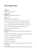 WGU Python D522&period; Questions and Answers