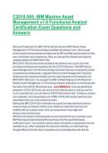 C2010-555&colon; IBM Maximo Asset  Management v7&period;6 Functional Analyst  Certification Exam Questions and  Answers 