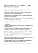HCSD EXI PRACTICE QUESTIONS&comma; HCDS EXAM 1 REVIEW QUESTIONS 2026