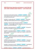 HESI Exit Exam &ndash; All Questions & 100&percnt; Correct Answers&comma; Already Graded A&plus; &ndash; Latest 2026 Test Bank