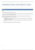 Samenvatting van Staatsrecht - academiejaar 2024-2025