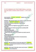2026 ATI Pharmacology Practice Exam &ndash; 3 Versions&comma; All Questions & 100&percnt; Correct Answers&comma; Already Graded A&plus; &ndash; Latest Update