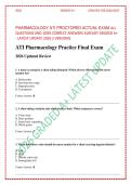 2026 ATI Pharmacology Practice Exam &ndash; 3 Versions&comma; All Questions & 100&percnt; Correct Answers&comma; Already Graded A&plus; &ndash; Latest Update