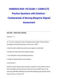 HONDROS NUR 195 EXAM 1&colon; COMPLETE Practice Questions with Solutions - Fundamentals of Nursing Blueprint-Aligned Assessment