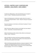 HFT2220 - CHAPTER 4 QUIZ &vert; QUESTIONS AND ANSWERS &vert; 2026 UPDATE &vert; 100&percnt; CORRECT