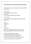 NUR 425 Peds Exam 2 Questions With Complete Solutions