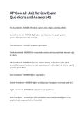 AP Gov All Unit Review Exam Questions and Answers