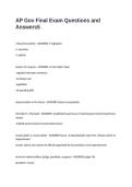 AP Gov Final Exam Questions and Answers