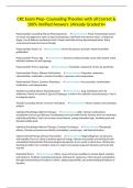 CRC Exam Prep- Counseling Theories with all Correct & 100&percnt; Verified Answers &vert;Already Graded A&plus;