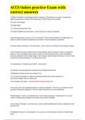 ACCS Oakes Certification Exam &ndash; Complete Practice Exam with Correct Answers and Detailed Explanations