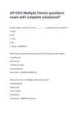 AP GOV Multiple Choice questions exam with complete solutions