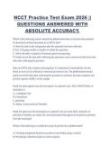 NCCT Phlebotomy Practice Test Exam 2026 &vert; 150&plus; Questions & Answers PDF