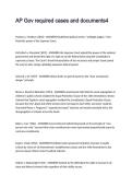 AP Gov required cases and documents exam questions & answers