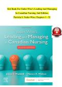 Test Bank for Yoder-Wise&rsquo;s Leading and Managing in Canadian Nursing &lpar;2nd Edition&rpar; &ndash; Patricia S&period; Yoder-Wise &ndash; Chapters 1&ndash;32 Complete Exam Material