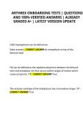Arthrex Onboarding Tests &ndash; Questions with 100&percnt; Verified Answers &lpar;A&plus; Graded&comma; Latest Version Update&rpar;