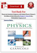 Study Bundle - Solution Manual & Test Bank For Physics for Scientists & Engineers with Modern Physics &lpar;Volume 2&rpar; 5th Edition &lpar;Global Edition&rpar; By Douglas C&period; Giancoli Isbn- 9780134283647 Chapters 21-35