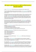 CRC Exam 3 with all Correct & 100&percnt; Verified Answers &vert;Already Graded A&plus;
