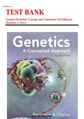 TEST BANK  Genetics Essentials&colon; Concepts and Connections 7th Edition by  Benjamin A&period; Pierce