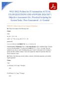 WGU D522 Python for IT Automation ACTUAL EXAM QUESTIONS AND ANSWERS 2026&sol;2027 &vert; Objective Assessment OA &vert; Practical Scripting for System Tasks &vert; Pass Guaranteed - A&plus; Graded