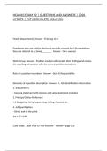 HCA 410 EXAM &num;2 &vert; QUESTIONS AND ANSWERS &vert; 2026 UPDATE &vert; WITH COMPLETE SOLUTION