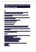 Digger Derrick Exam Questions With Complete Answers