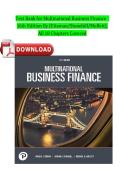 Test Bank for Multinational Business Finance     16th Edition By &lpar;Eiteman&sol;Stonehill&sol;Moffett&rpar;&comma;   All 18 Chapters Covered 