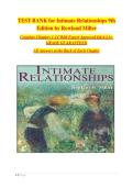 TEST BANK for Intimate Relationships 9th Edition by Rowland Miller Complete Chapters 1-14 With Expert Approved Q&As&vert; A&plus; GRADE GUARANTEED All Answers at the Back of Each Chapter