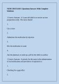 NURS 230 EXAM 1 Questions&sol;Answers With Complete Solutions
