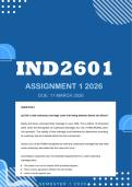 IND2601 ASSIGNMENT 1 2026 - DISTINCTION &vert; Due 11 March 2026
