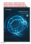 Solution Manual - Applied Calculus 8th Edition by Waner and Costenoble&vert;&vert; ISBN&colon;978-0357723487 &vert; All 1-9 Chapters Covered &comma;Latest Edition