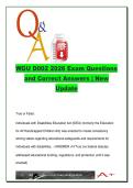 WGU D002 Special Education Law &ndash; IDEA&comma; FAPE & LRE &vert; 180&plus; Exam Questions with Correct Answers &vert; Complete 2026 Study Guide