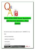 WGU D184   EXAM COMPLETE PACKAGE DEAL