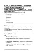 BSAC OCEAN DIVER QUESTIONS AND ANSWERS WITH COMPLETE SOLUTIONS GUARANTEED SUCCESS