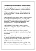 Nursing 230 Midterm Questions With Complete Solutions