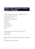  PAROLE TEST I questions n answers graded A&plus; 2025&sol;2026
