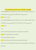 NC RADAR EXAM 2024 STUDY GUIDE &ndash; COMPLETE PREP MATERIAL &vert; INSTANT PDF DOWNLOAD