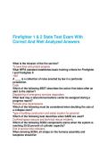 Firefighter 1 & 2 State Test Exam With  Correct And Well Analyzed Answers