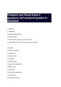  Probation and Parole Exam 2 questions well answered graded A&plus; 2025&sol;2026