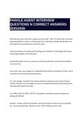  PAROLE AGENT INTERVIEW QUESTIONS N CORRECT ANSWERS 2025&sol;2026
