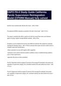 DAPO PA-II Study Guide California Parole Supervision Reintegration Model &lpar;CPSRM Manual&rpar; fully solved 