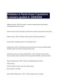 Probation & Parole Exam 3 questions & answers graded A&plus; 2025&sol;2026