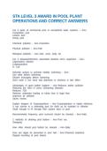 STA LEVEL 3 AWARD IN POOL PLANT OPERATIONS AND CORRECT ANSWERS