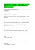 Chem 1030 Auburn Final Exam with All Correct and Verified Solutions 2025-2026 Updated&period; 